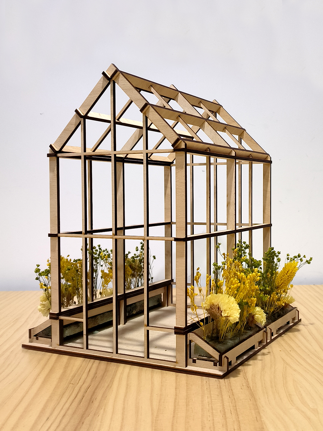 Kit DIY Invernadero de madera en miniatura - Imagen 7