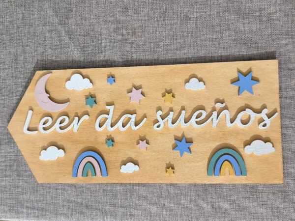 Letrero "leer da sueños" personalizado - Imagen 4