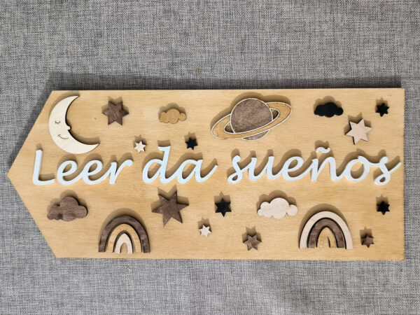 Letrero "leer da sueños" personalizado - Imagen 5