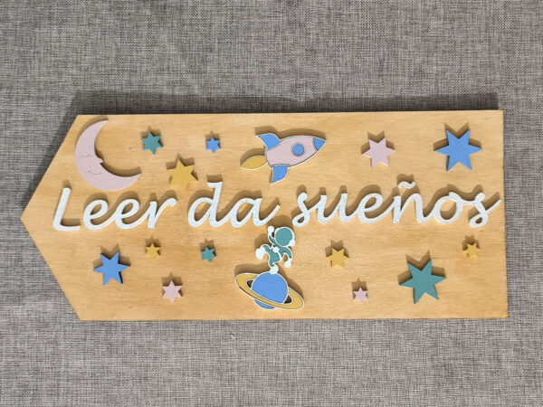 Letrero "leer da sueños" personalizado - Imagen 3