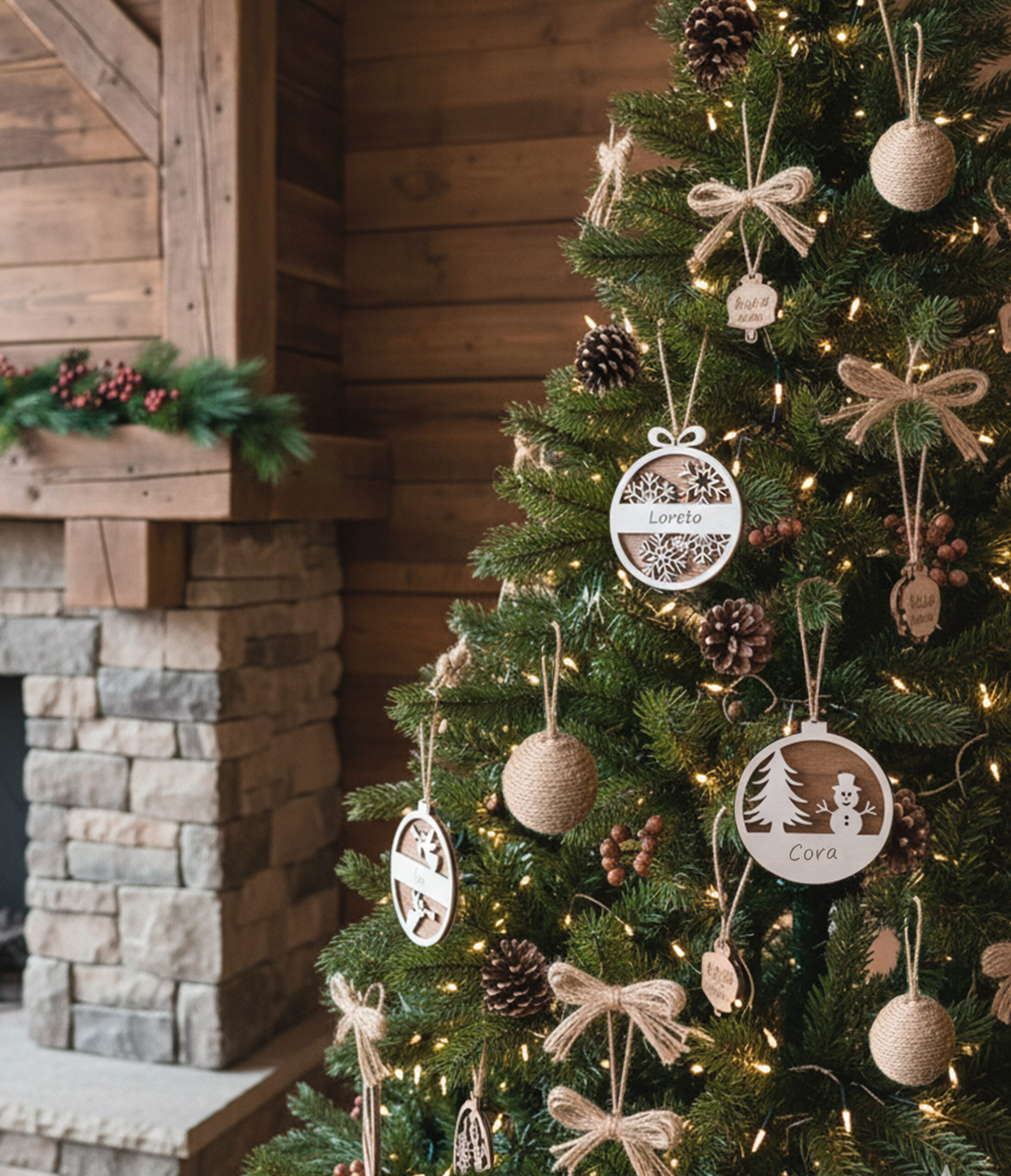 Adorno navideño personalizado de madera - Imagen 5