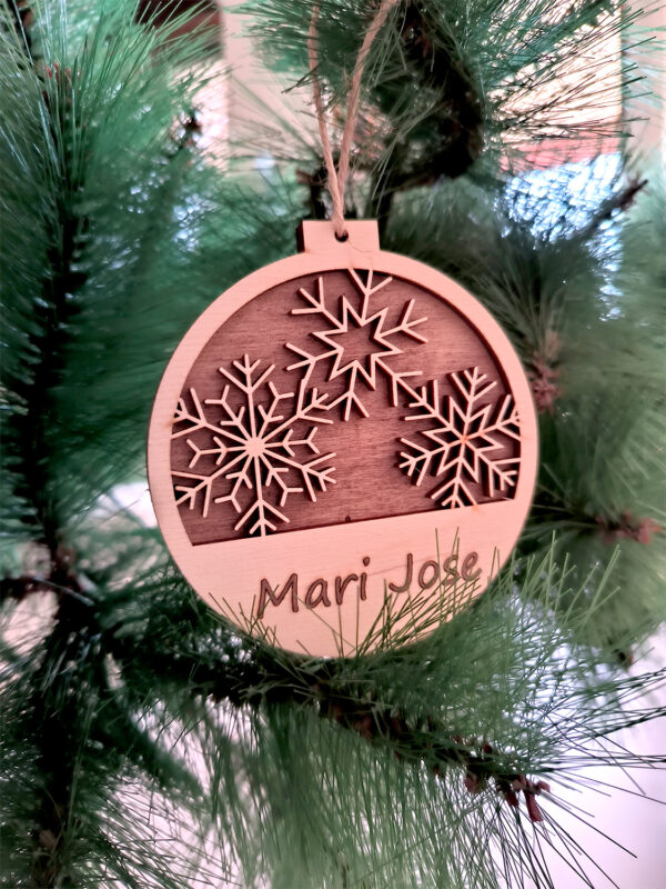 bolas de navidad de madera