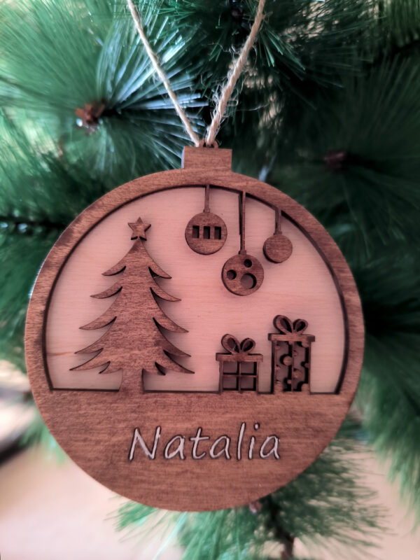 Adorno navideño personalizado de madera - Imagen 6