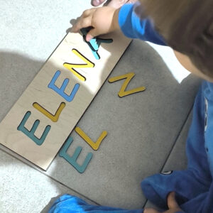Puzzle de madera con nombre personalizado