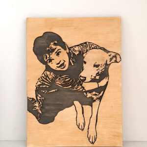 Retrato abstracto madera