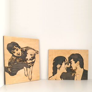 Cuadros abstractos de madera