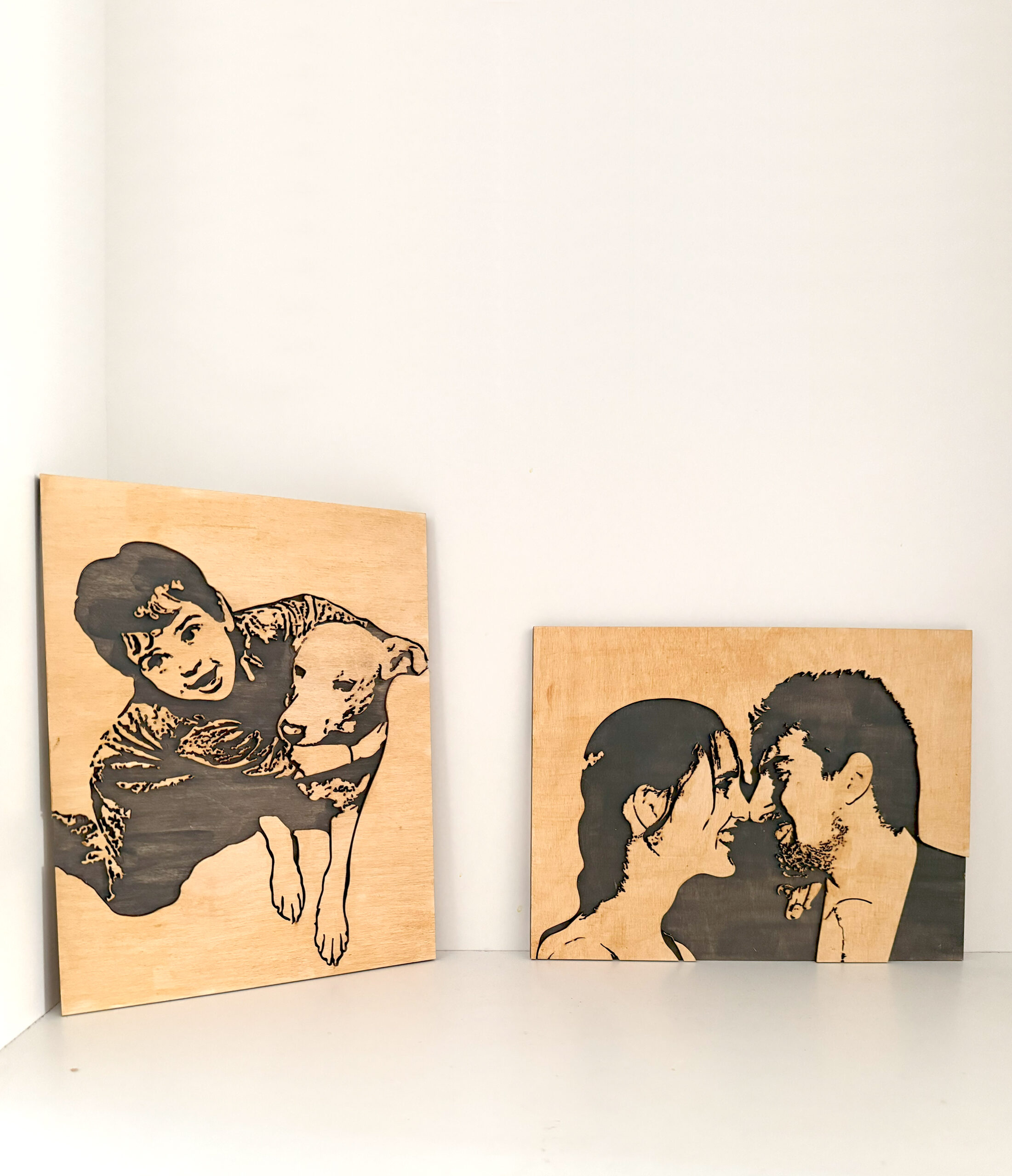 Cuadros abstractos de madera