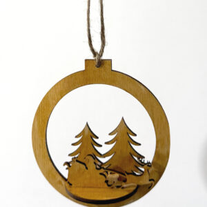 bola de Navidad de madera Papá Noel