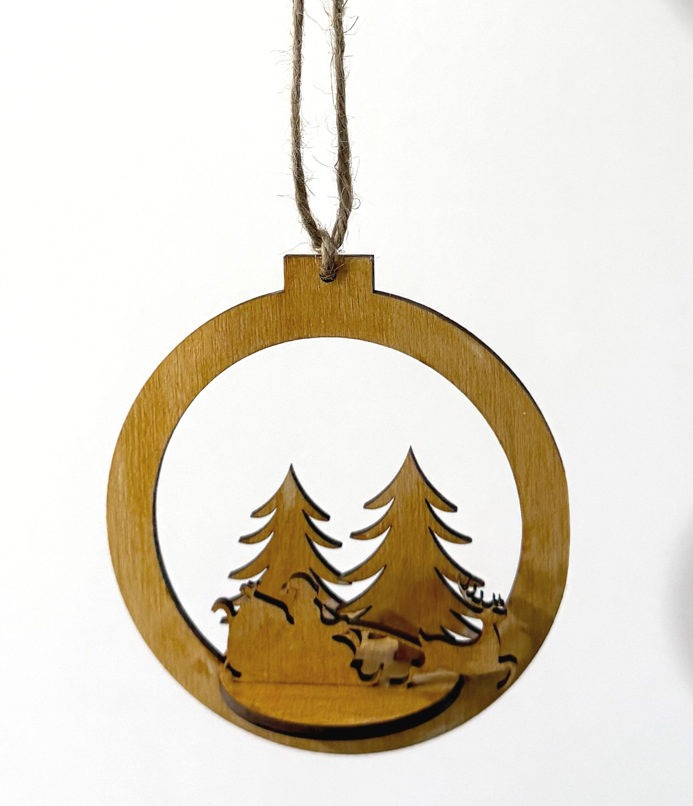 bola de Navidad de madera Papá Noel