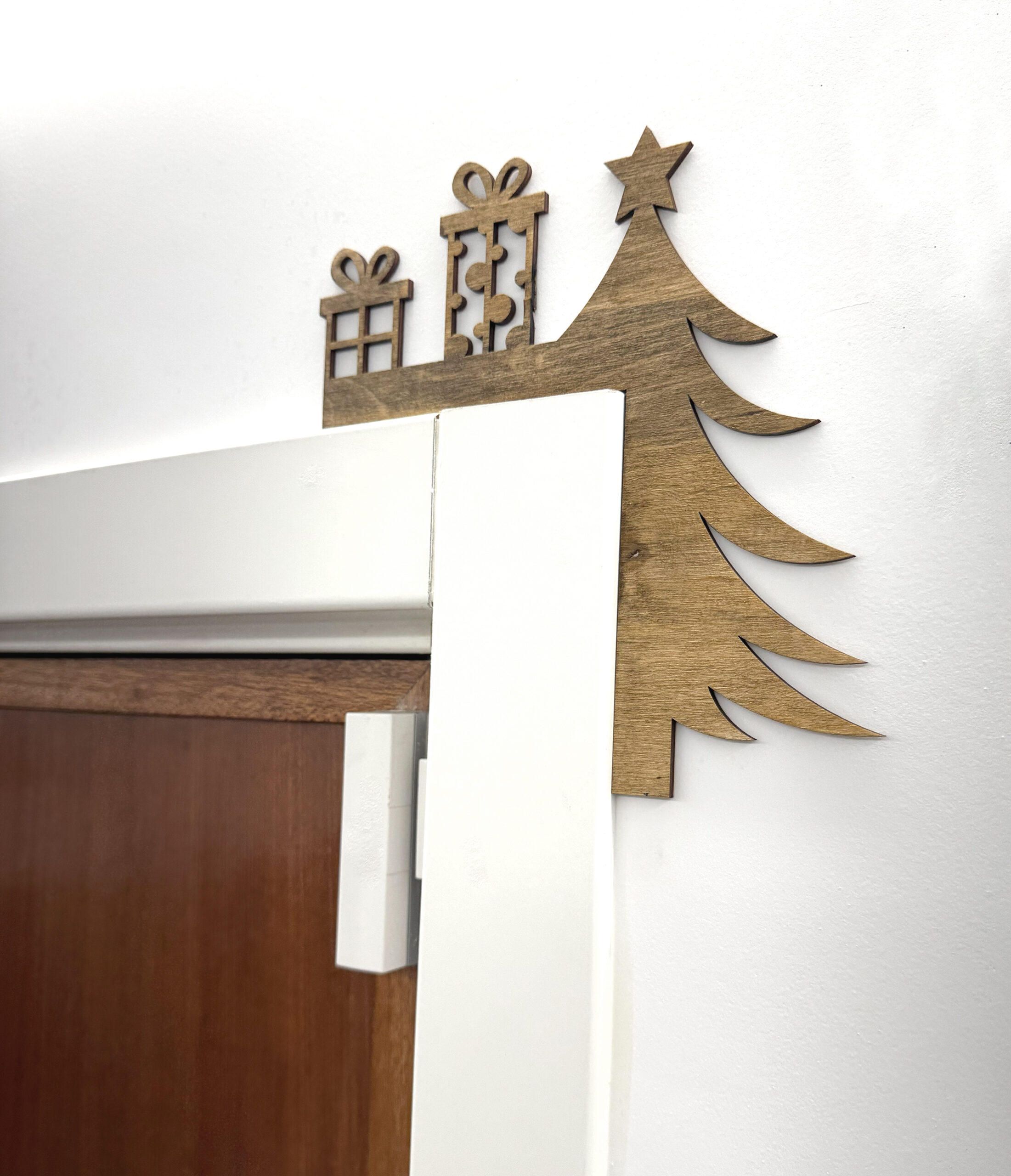 Adorno navideño para marco de puerta árbol de Navidad - Imagen 2