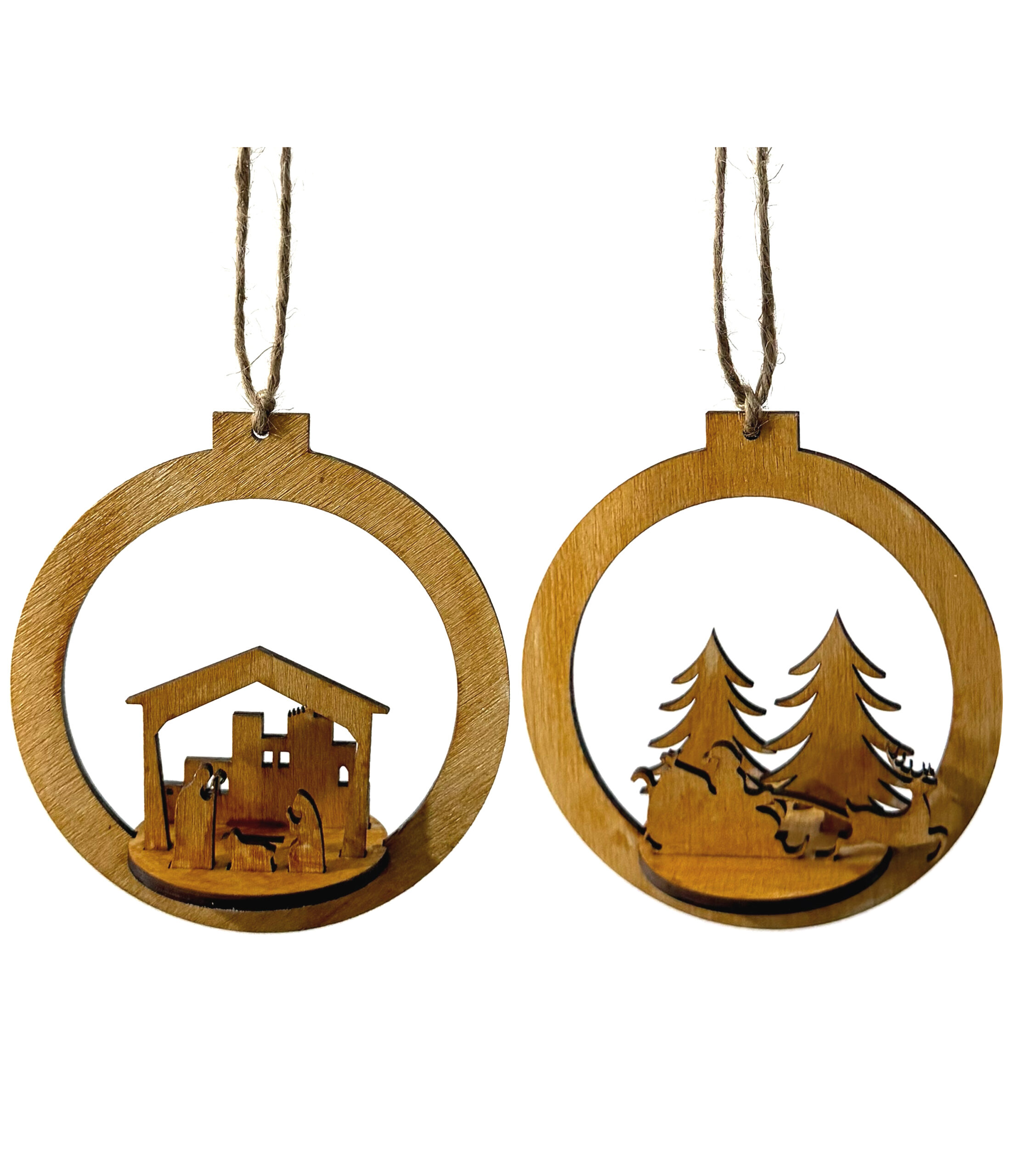 Bola de Navidad de madera – Belén - Imagen 2