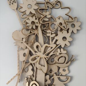 flores de madera